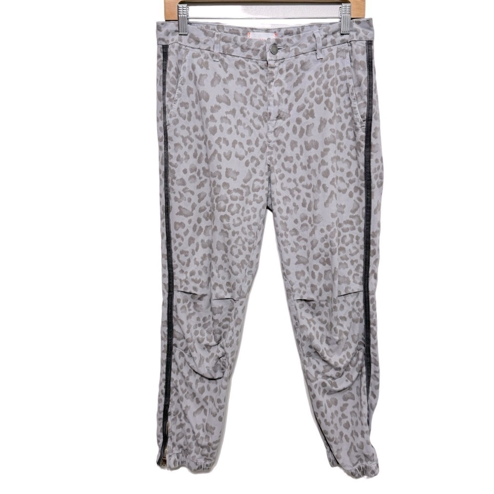 Sundry Cotton Twill Zip Leopard Print Jogger Sz 27 - Picture 10 of 16